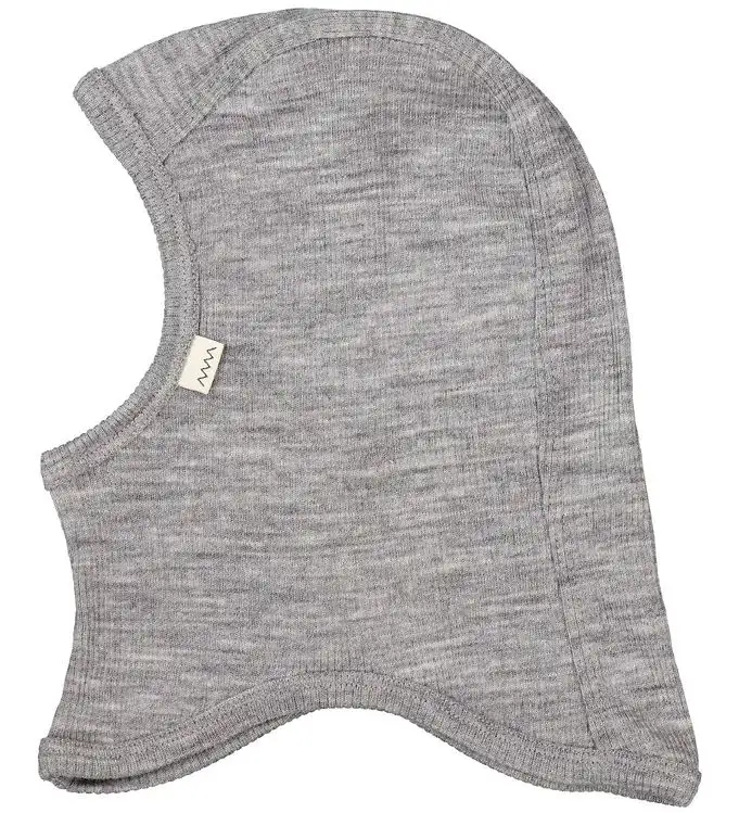 MarMar Balaklava - Ull - Rib - Enkel - Grey Melange
