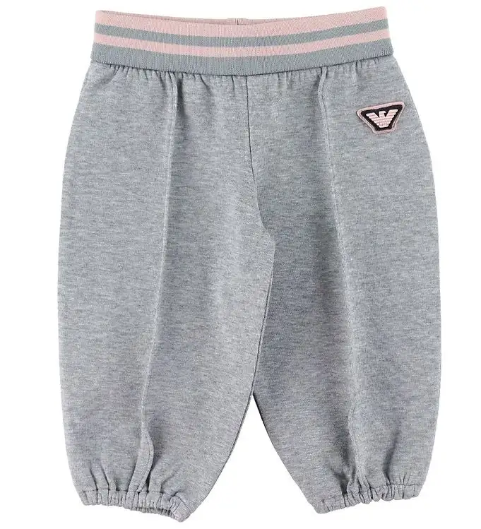 Emporio Armani Byxor - Gråmelerad m. Rosa