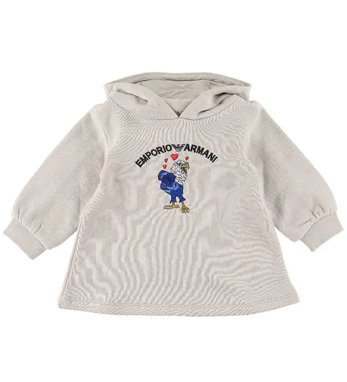 Emporio Armani Sweatklänning - Silver Cloud m. Örn