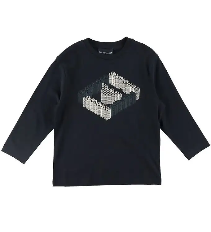 Emporio Armani Tröja - Blue Marinblå m. Tryck
