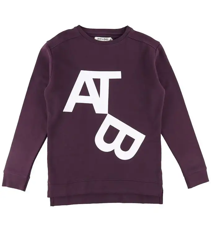Add to Bag Sweatshirt - Mörk Lila m. Tryck