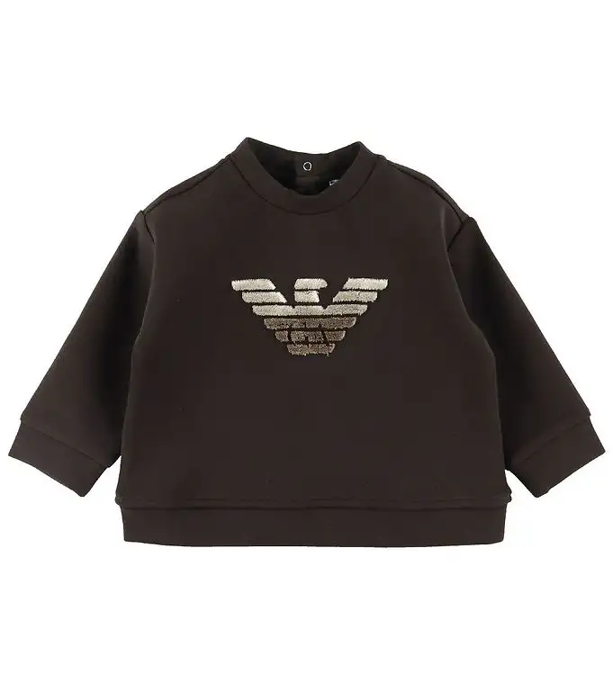 Emporio Armani Tröja - Dark Chocolate m. Logo