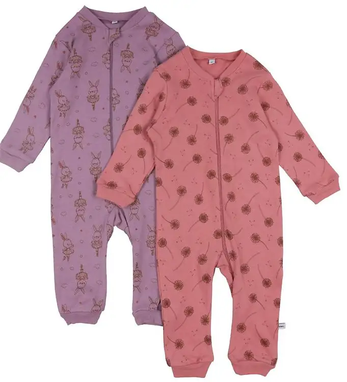 Pippi Baby Onesie - Pyjamasdräkter - 2-pack - Dusty Rose