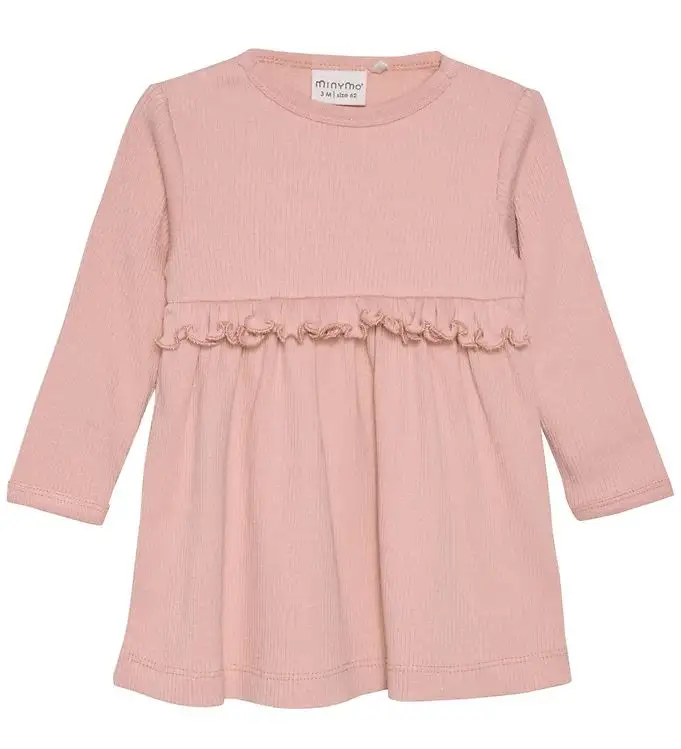 Minymo Klänning - Rib - Misty Rose