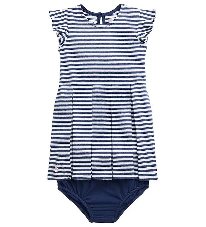 Polo Ralph Lauren Klänning m. Bloomers - Klocka Hill - Marinblå/
