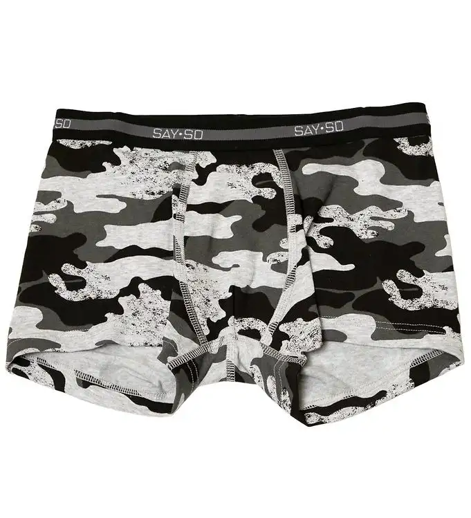 Say-So Boxershorts - Gråmelerad m. Camouflage