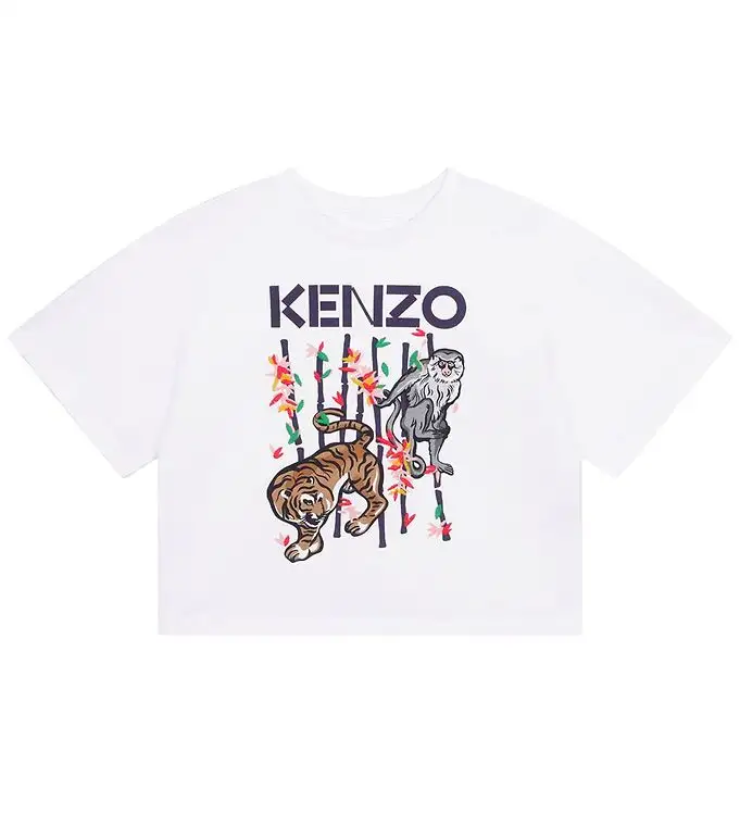 Kenzo T-shirt - Beskuren - Vit m. Djur