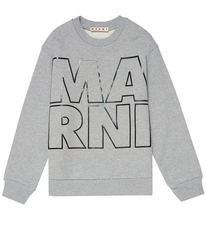 Marni Sweatshirt - Gråmelerad m. Svart