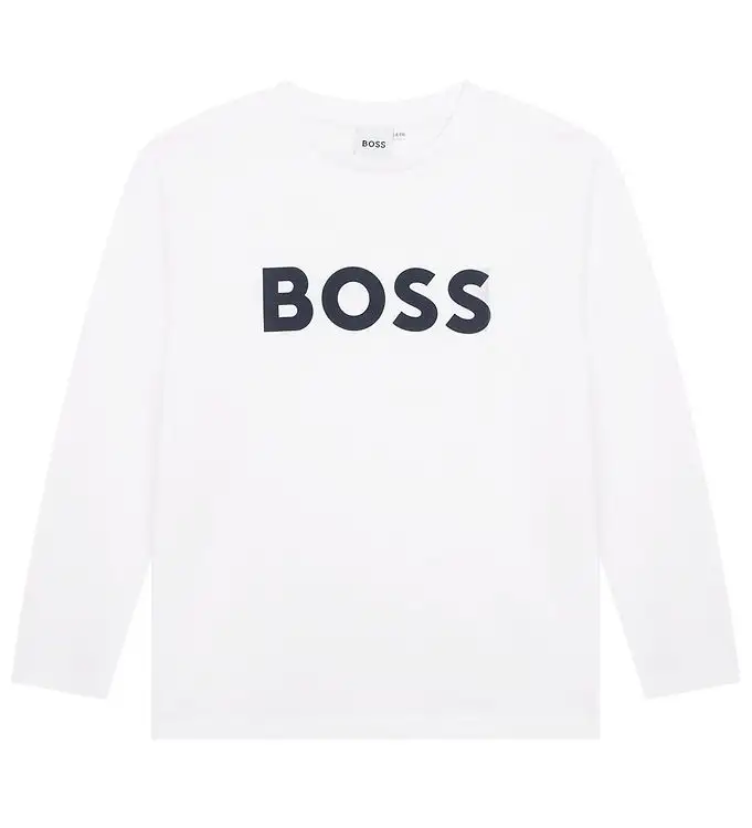 BOSS Tröja - Vit m. Marinblå