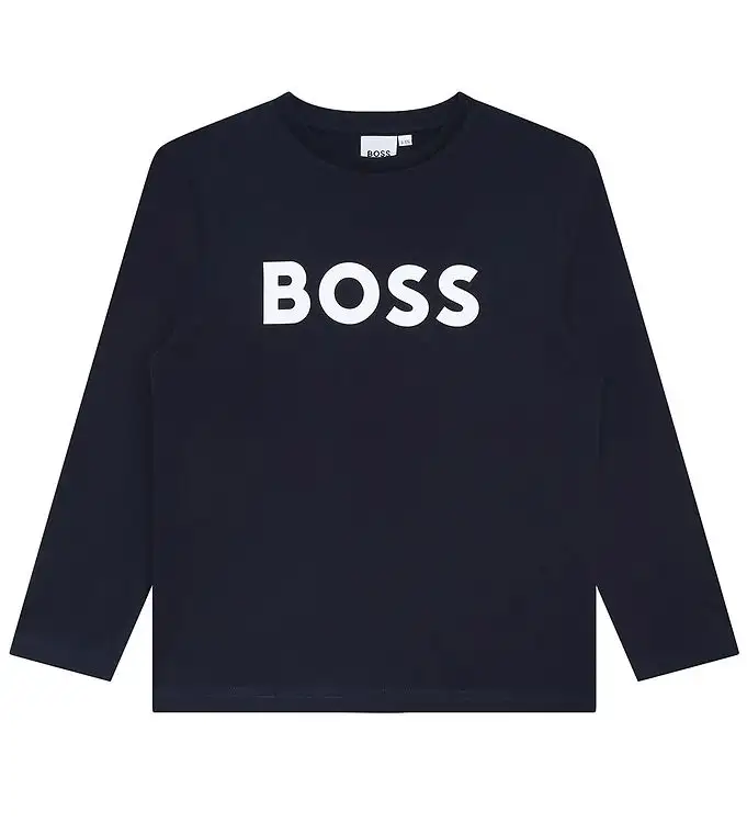 BOSS Tröja - Marinblå m. Vit