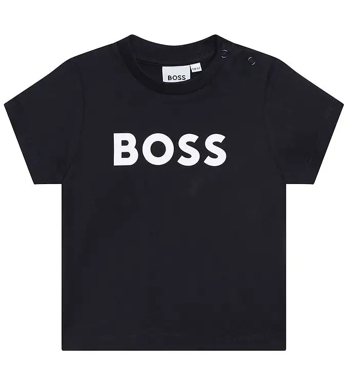 BOSS T-shirt - Marinblå m. Vit