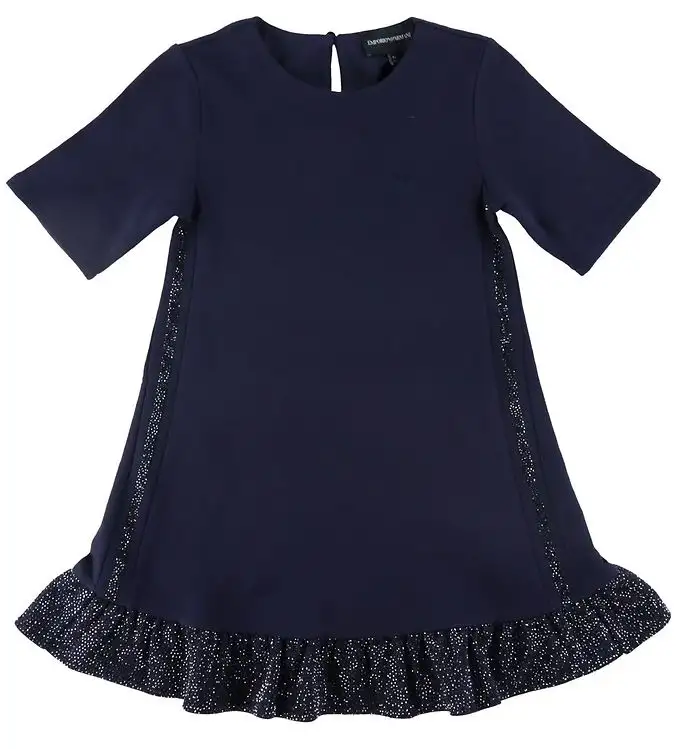 Emporio Armani Sweatklänning - Blu Mora m. Strass
