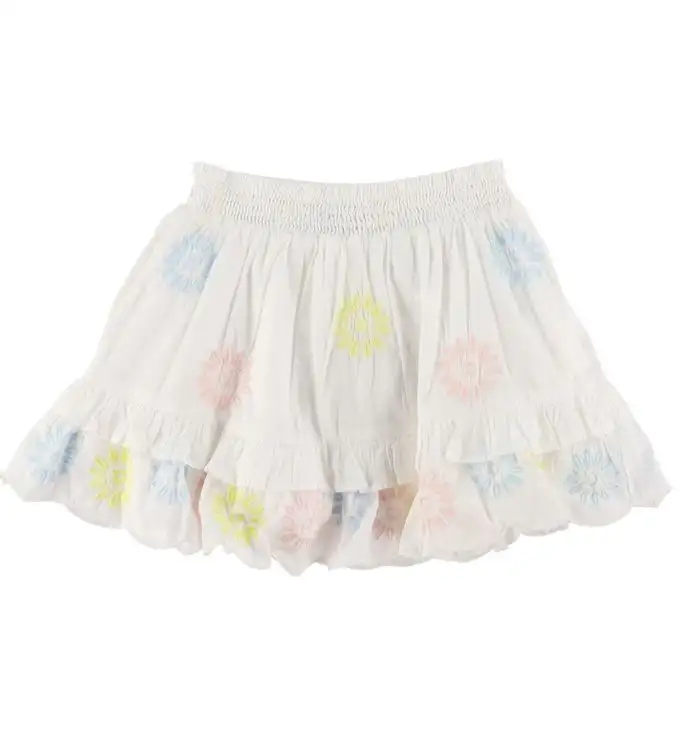 Stella McCartney Kids Kjol - Vit/Pastel m. Blommor