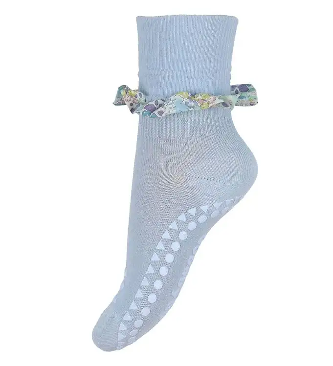 GoBabyGo Strumpor m. Halkskydd - Bambu/Liberty - Sky Blue/Michel