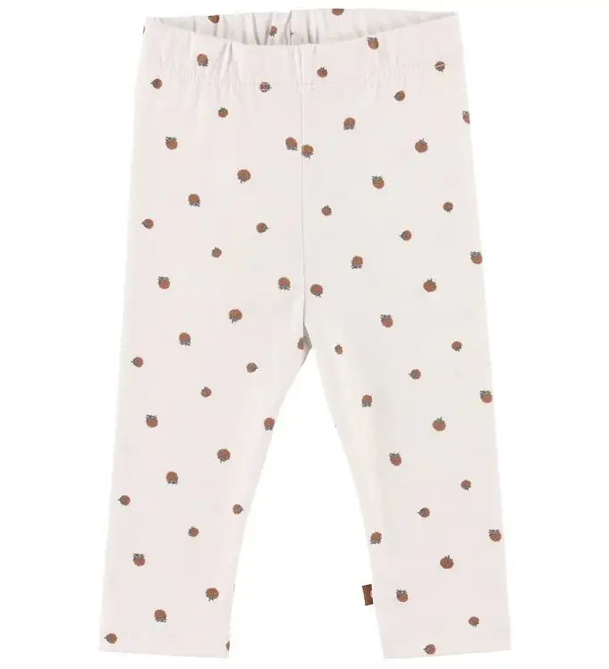 Smallstuff Leggings - Jordgubbar - White/nypon