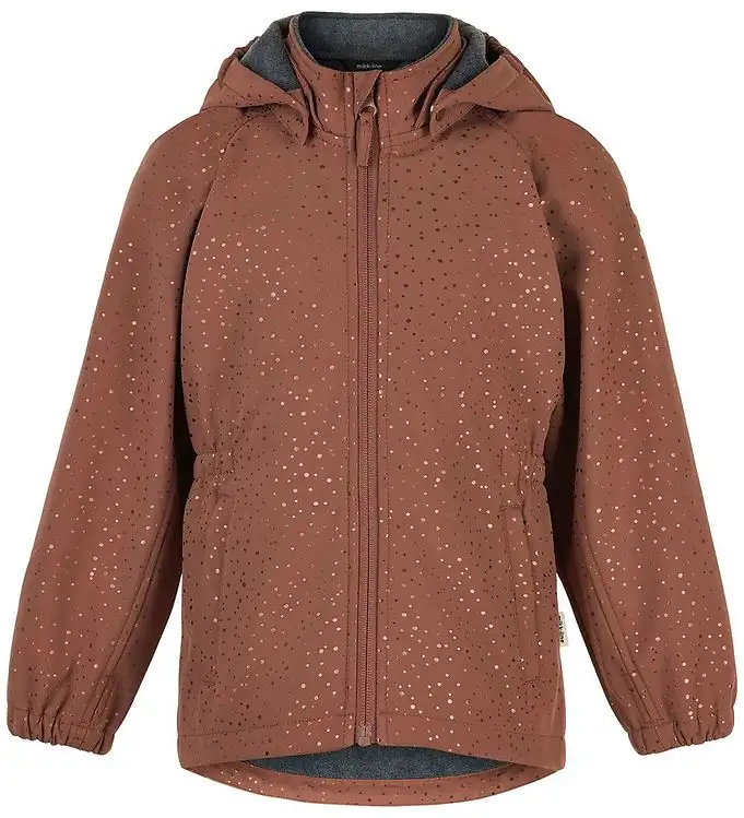 Mikk-Line Softshelljacka m. Fleece - Återvunnet - Rödbrun m. Pri