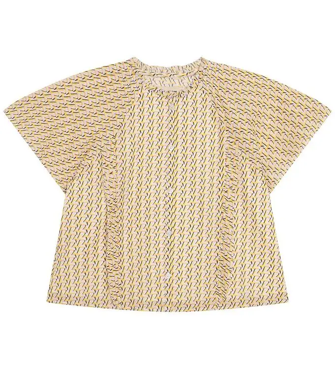 Zadig & Voltaire Topp - Gold Yellow m. Mönster