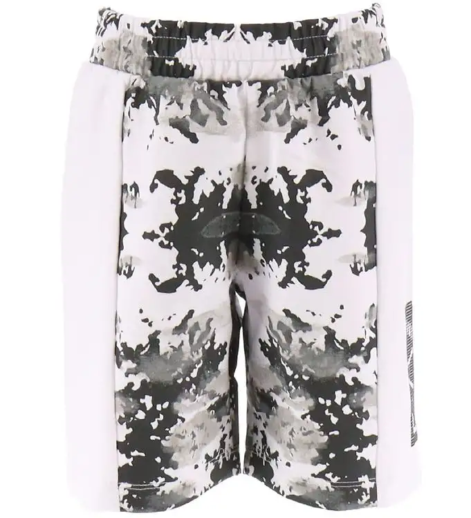 EA7 Sweatshorts - Vit/Svart m. Camouflage