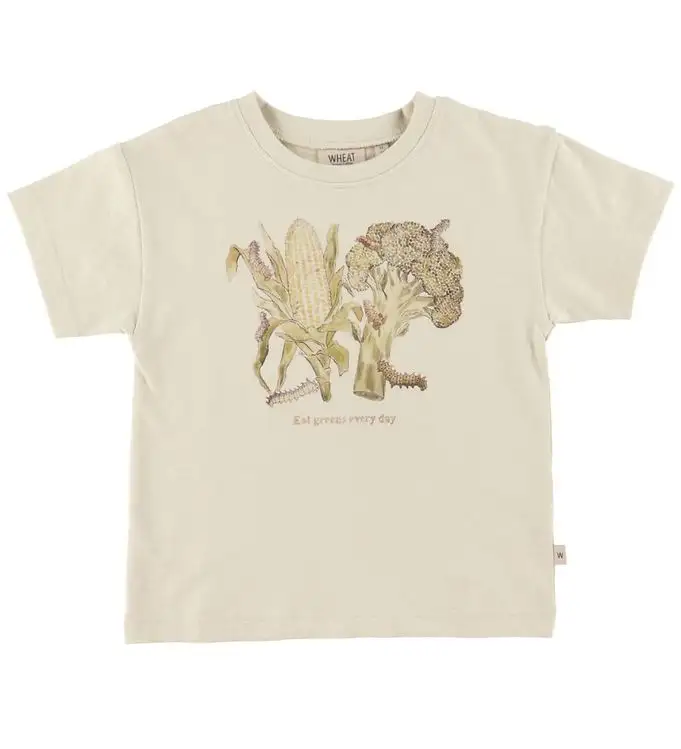 Wheat T-shirt - Gröna - Krita