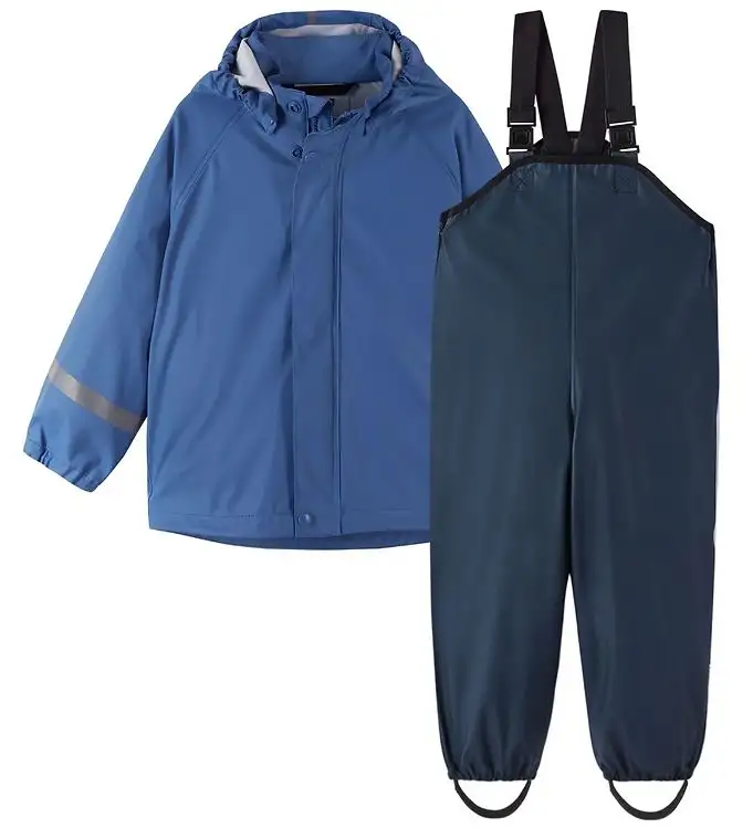 Reima Regnkläder m. Hängslen - Tihku - PU - Denim Blue
