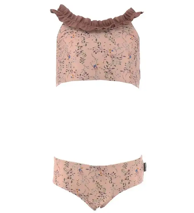 Mikk-Line Bikini - Nougat m. Blommor