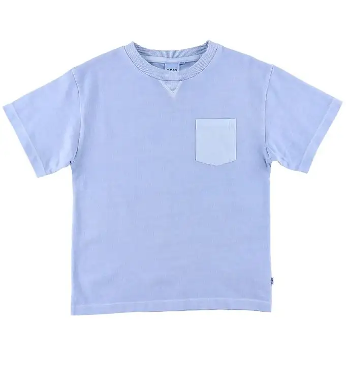 BOSS T-shirt - Blå löss m. Ficka