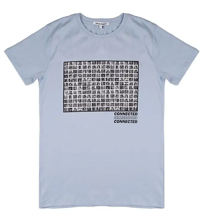Cost:Bart T-shirt - CBRemington - Celestial Blue m. Fotoutskrift