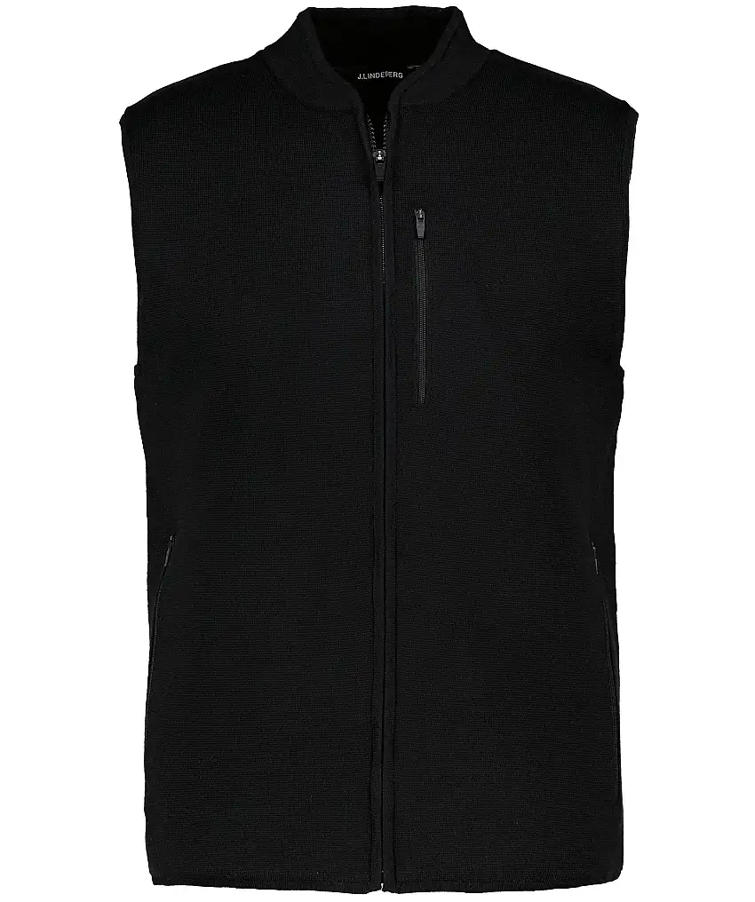 J Lindeberg Paul knitted padded vest - Svart