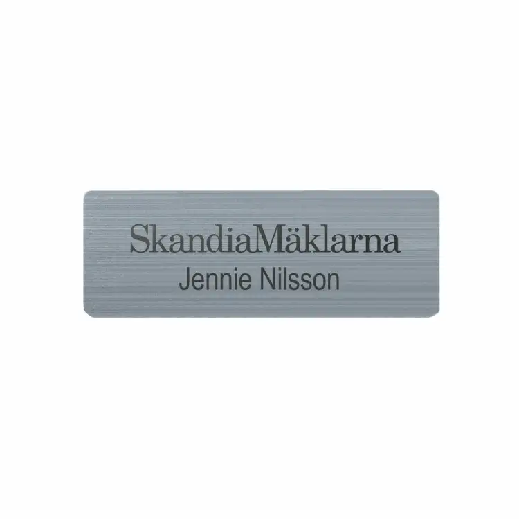 Namnbricka Rydbo rektangulär M 25x69 i plast