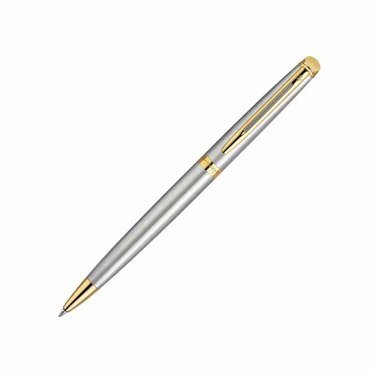Waterman Hémisphère Stainless Steel G.T  BP, M blue ink