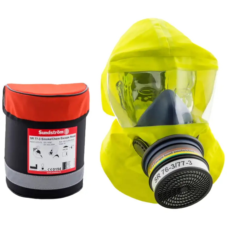 Flykthuva Brand/Chem SR 77-3 med väska Sundström