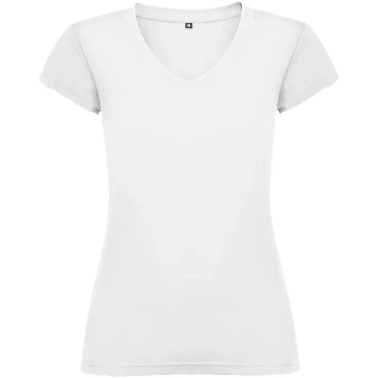 Victoria kortärmad v-ringad T-shirt för dam