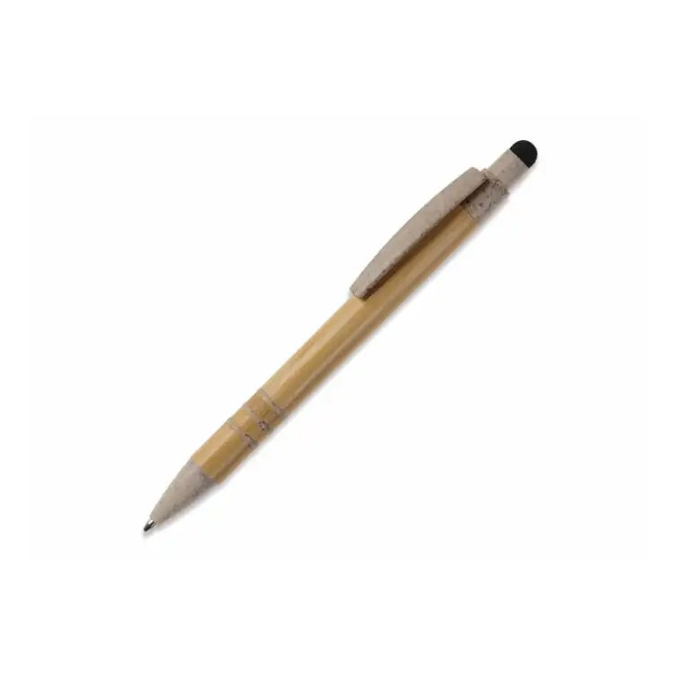 Penna av bambu och vetestrå med stylus
