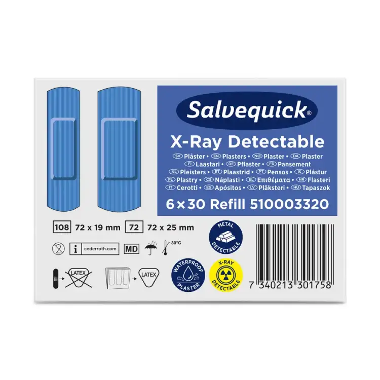 X-Ray Detectable 30x6 Plasters Refill