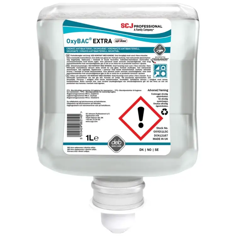 Skumtvål Deb Oxybac Extra 1 l