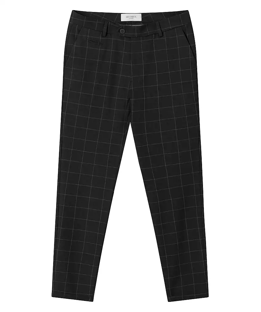 Les Deux Como check suit pants - Grå