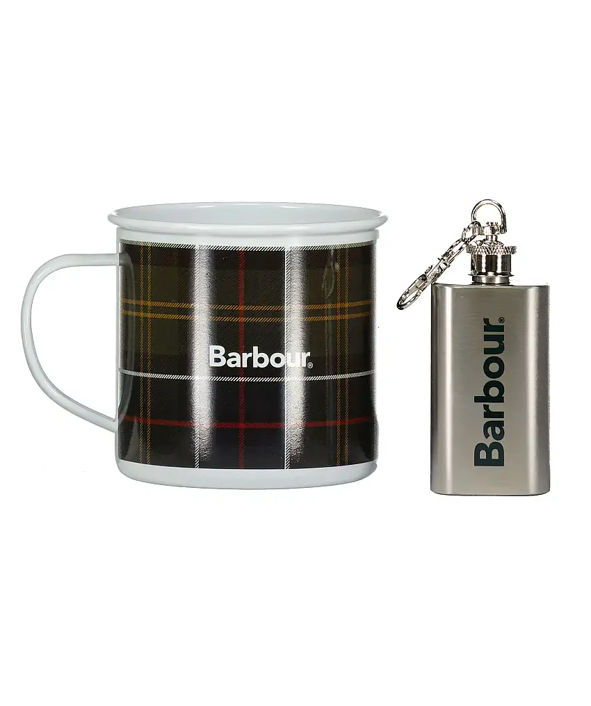 Barbour Mug & Mini Flask - Grön