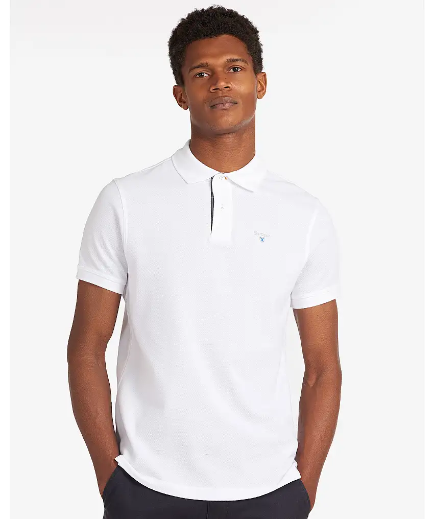 Barbour Tartan piké polo - Vit