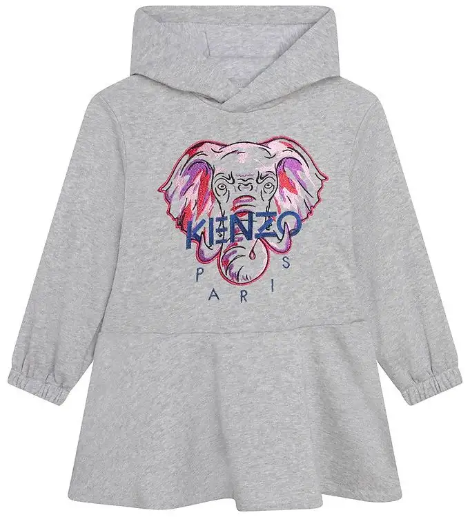 Kenzo Sweatklänning - Exclusive Edition - Gråmelerad m. Glitter/