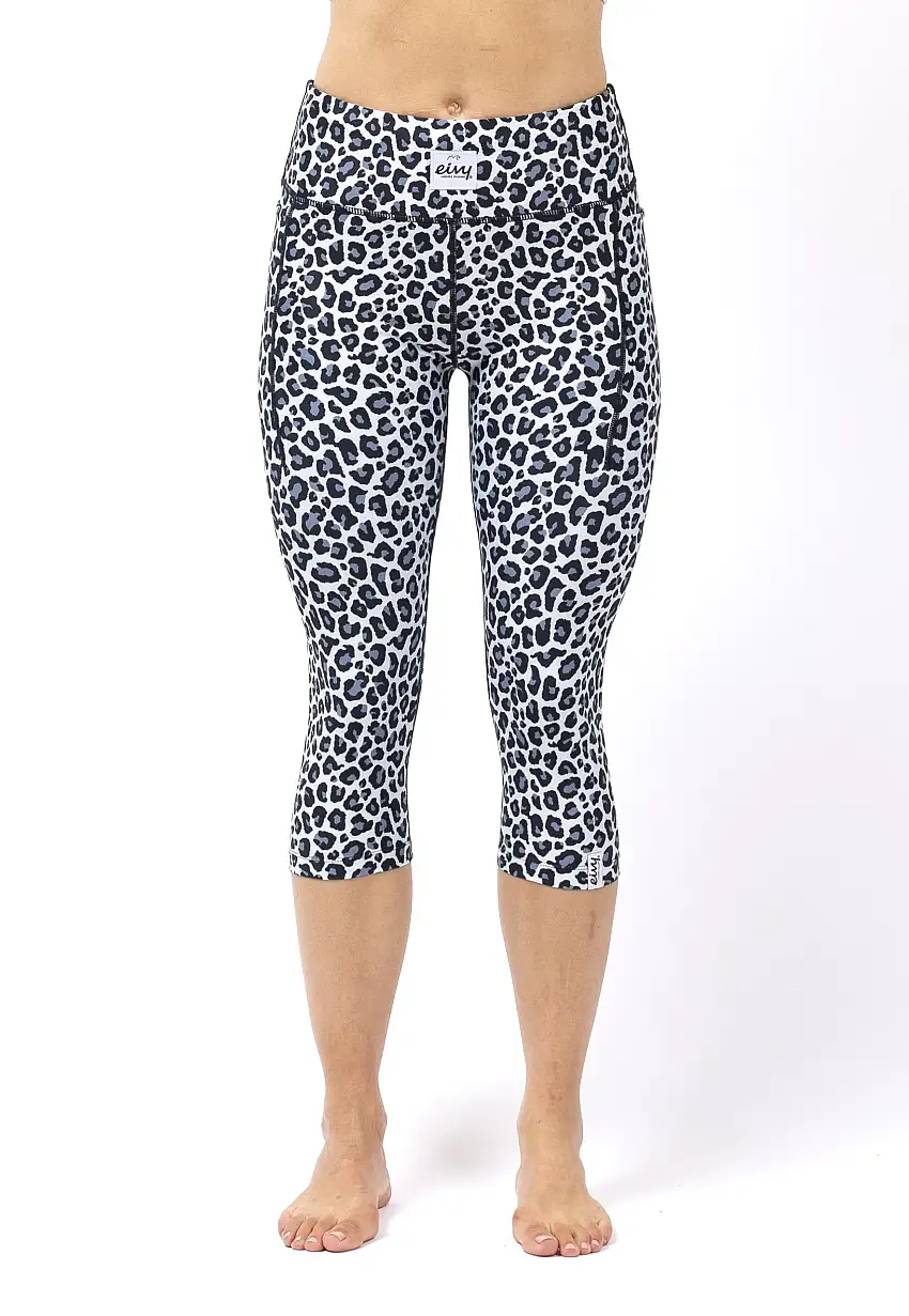 Eivy Women's Pocket Tights 3/4  Snow Leopard