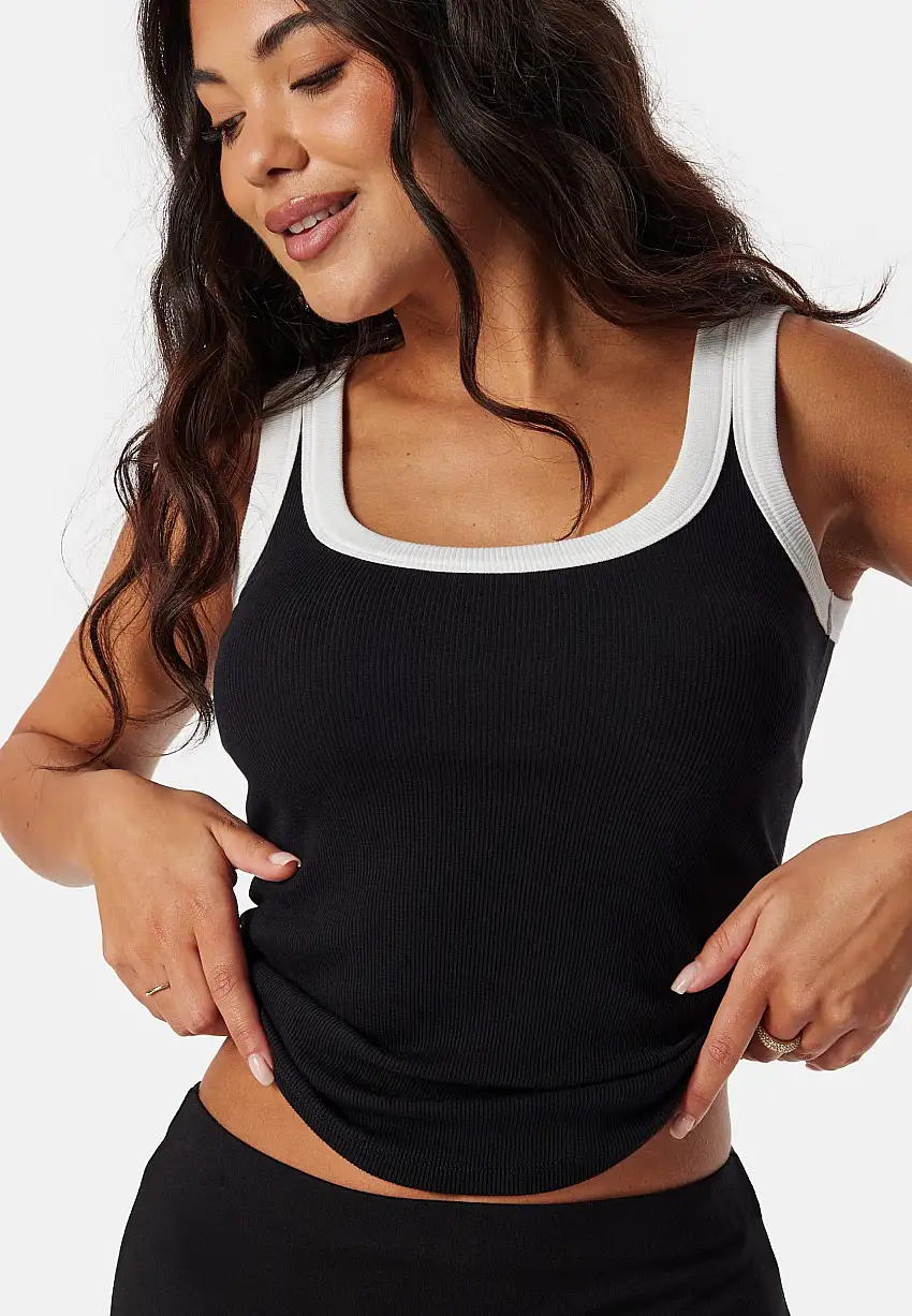 Contrast Rib Tank Top 17778131