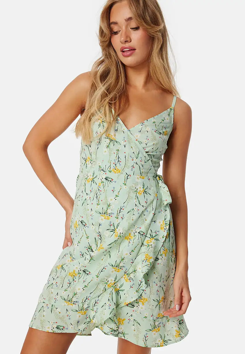 Flounce Short Strap Dress 11705230