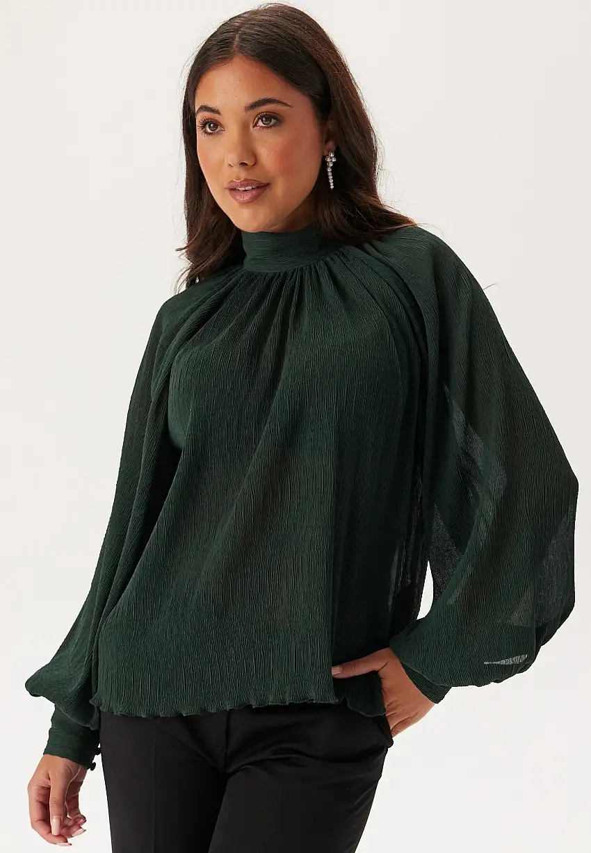 High Collar Structured Blouse 75407272