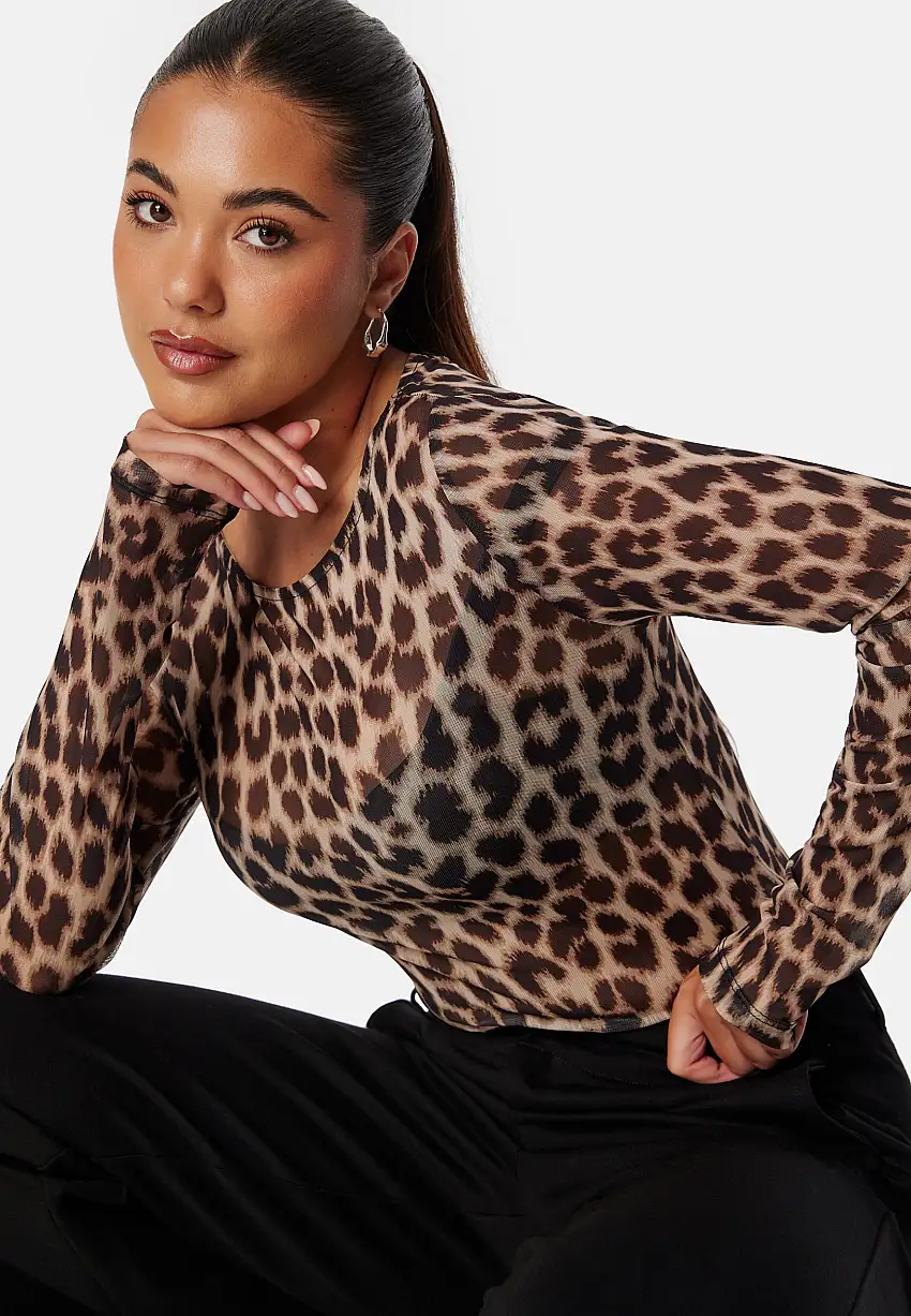 Long Sleeve Mesh Top 81943914