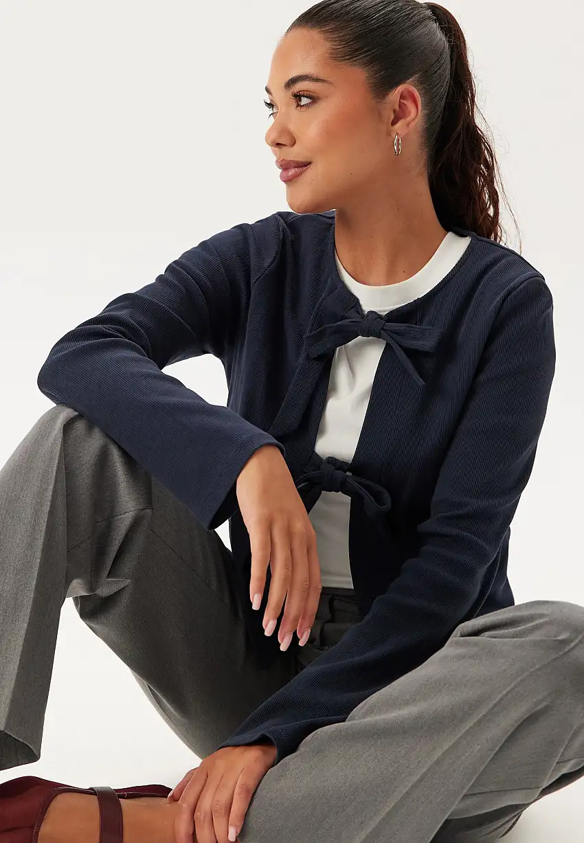 Rib Bow Cardigan 26992261
