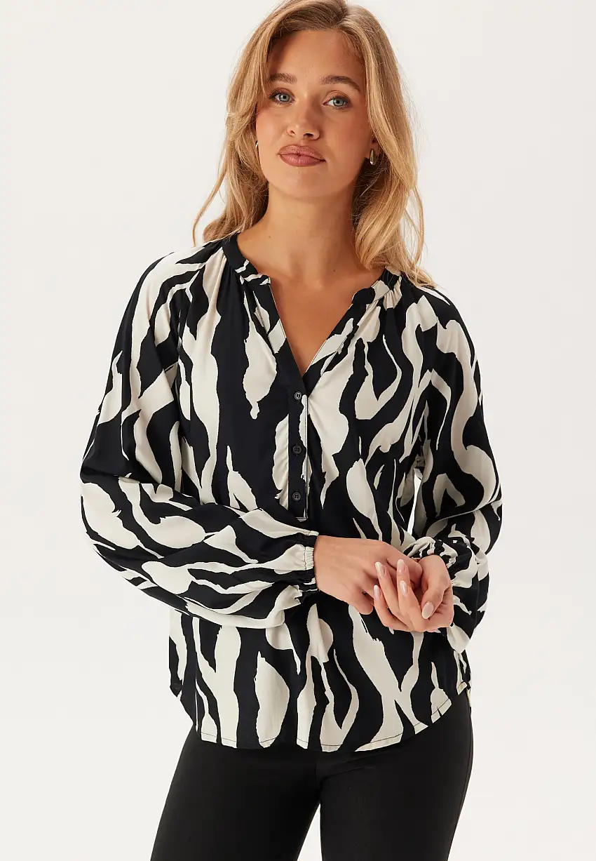 V-neck Viscose L/S Blouse 78545251