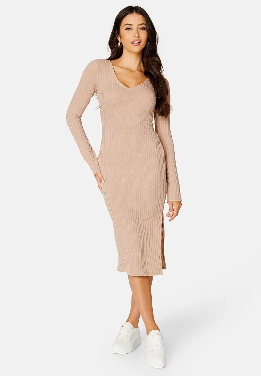 Winter deep V-neck dress 88660643