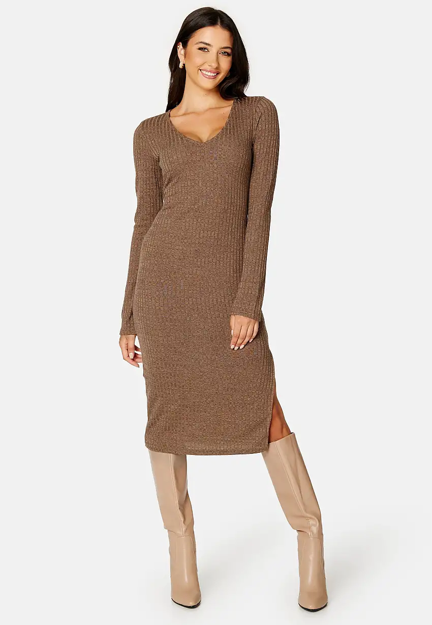 Winter deep V-neck dress 77377018