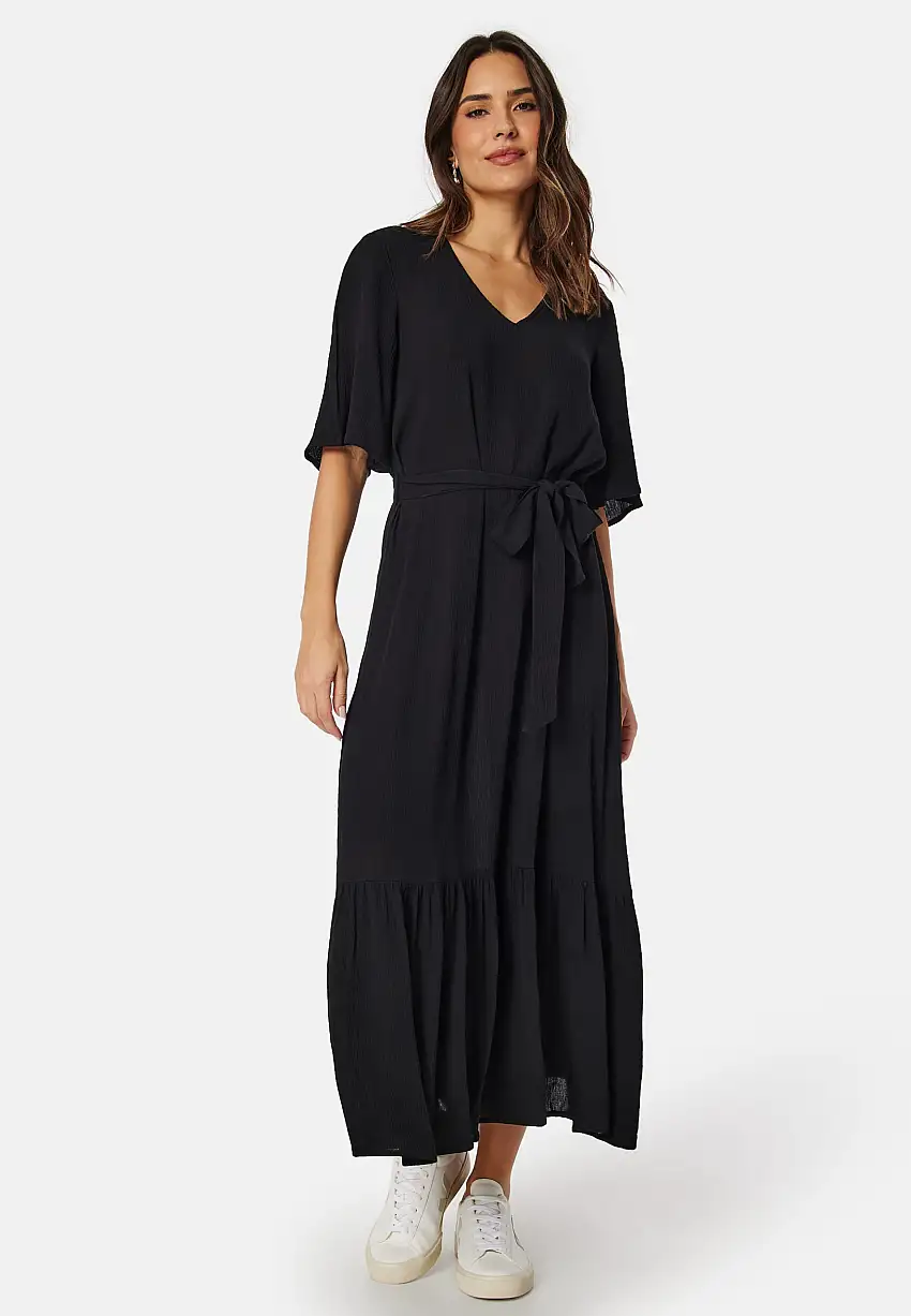 Butterfly Sleeve Viscose Dress 90715533