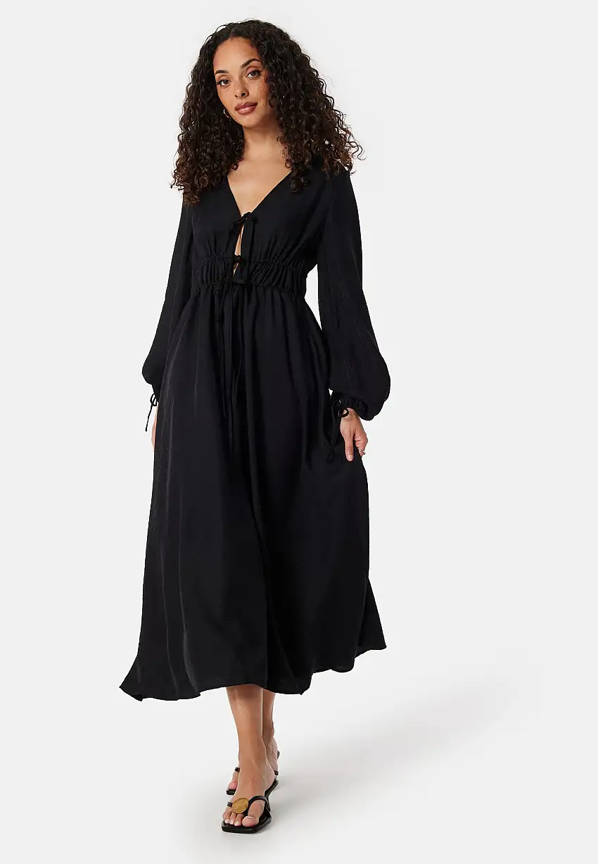V-neck Strap L/S Dress 12040525